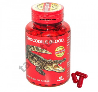 Капсулы из Крови Сиамского Крокодила Siam Snake Farm Crocodile Blood Capsule 40 capsules