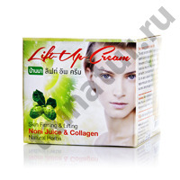 Подтягивающий крем для лица с Соком Нони, Коллагеном и Витамином E Collagen & E Vitamin Skin Firming & Lifting Noni juice Natural Herbs BANNA 