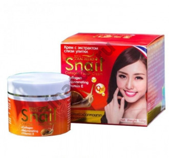 Крем для лица омолаживающий с муцином улитки Royal Thai Herb Snail Collagen Facial Cream
