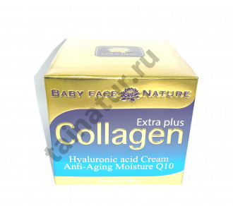 Антивозрастной Крем с гиалуроновой кислотой и Q10 Collagen Extra Plus Baby Face  
