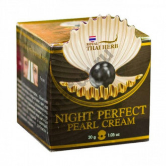Крем ночной с жемчужной пудрой Royal Thai Herb Night Perfect Pearl Cream 