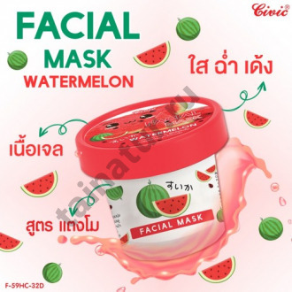 Маска для лица Освежающая Арбузная Civic Facial Mask Watermelon 