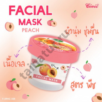 Гелевая маска для лица с экстрактом Персика Civic Facial Mask Peach 