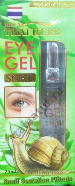 Гель для кожу вокруг глаз с экстрактом улитки Royal Thai Herb Eye Gel Snail  