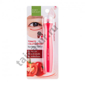 Сыворотка-роллер для кожи вокруг глаз с томатом Baby Bright Singto-Tomato & Gluta Bright Eye Roller Serum 