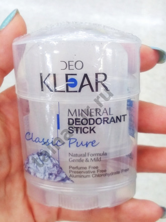 Натуральный дезодорант-кристал Deo KLEAR Mineral Deodorant Natural Formula Gentle & Mild