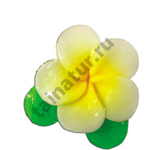 Фигурное мыло ”Цветок Франжипани” с натуральной люфой Lufa Soap Frangipani Flower