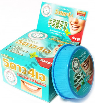 Зубная паста органическая Естественное Отбеливание 5Star4A Natural Whitening Herbal Toothpaste Concetrated