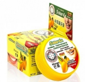 Зубная паста органическая с соком Манго 5Star4A Mango Herbal Toothpaste Concetrated