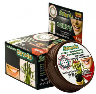 Зубная паста органическая с Бамбуковым углем 5Star4A Bamboo Charcoal Herbal Toothpaste Concetrated