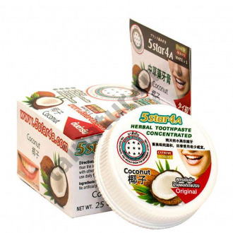 Зубная паста органическая с Кокосом 5Star4A Coconut  Herbal Toothpaste Concetrated