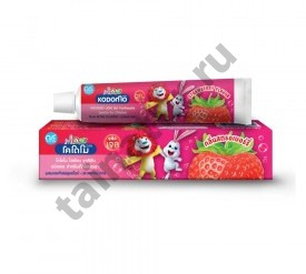 Детская зубная паста-гель со вкусом Клубники Kodomo Lion Gel Strawberry Flavor