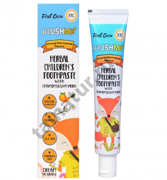 Детская зубная паста-мармелад со вкусом Апельсина Brushme Orangе Marmalade Flavour Herbal Children Toothpaste